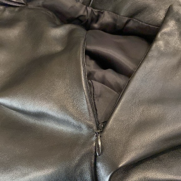 Doncaster Collection Black Leather Wide Leg Pants Trousers Size SMALL *read - Picture 6 of 7